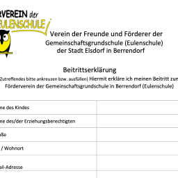Beitritserklärung des Fördervereins